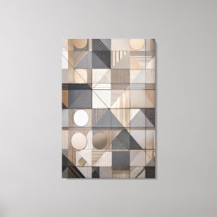 Städtische Geometrie: Moderne industrielle neutral Leinwanddruck
