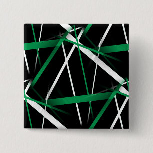 Städtische Geometrie Schwarz Weiß Grün Button