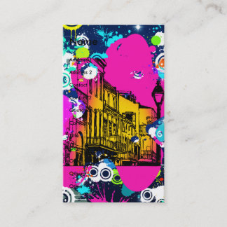 Städtische Graffiti Farbe Spritzer Design farbig Visitenkarte