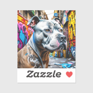 Städtische Graffiti-Straßenkunst Pitbull Aufkleber