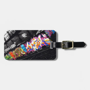städtische Graffitistraßenkunst schwarz u. Weiß Gepäckanhänger