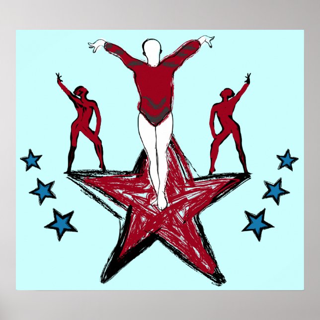 Städtische Gymnastik - Illustration Poster (Vorne)