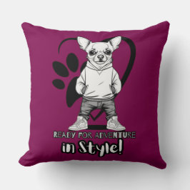 Städtische Jungfrau: Mode Forward Chihuahua Kissen