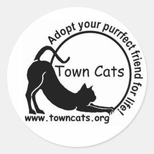 Städtische Katzen Promo-Aufkleber Runder Aufkleber