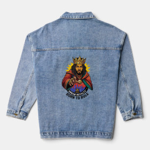 Städtische Königliche Geboren, um zu herrschen Kön Jeansjacke