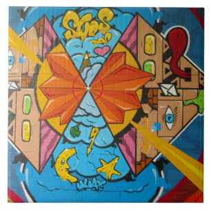 Städtische Kunst 17. Fliese