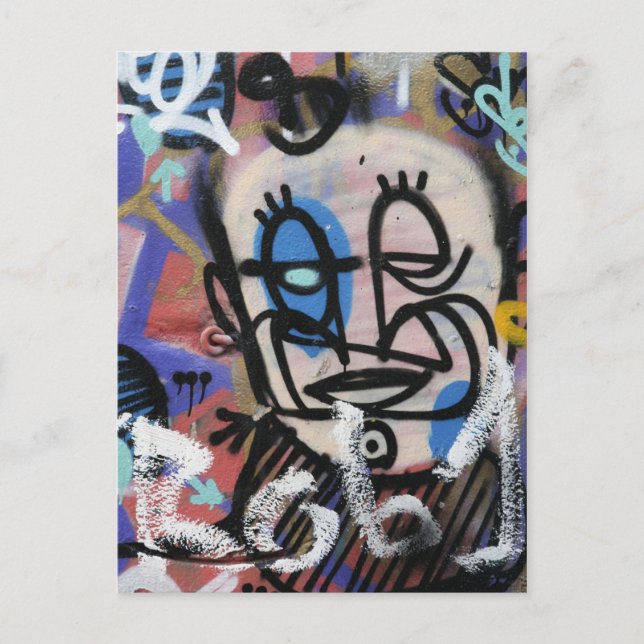 Städtische Kunstgraffitis Postkarte (Vorderseite)