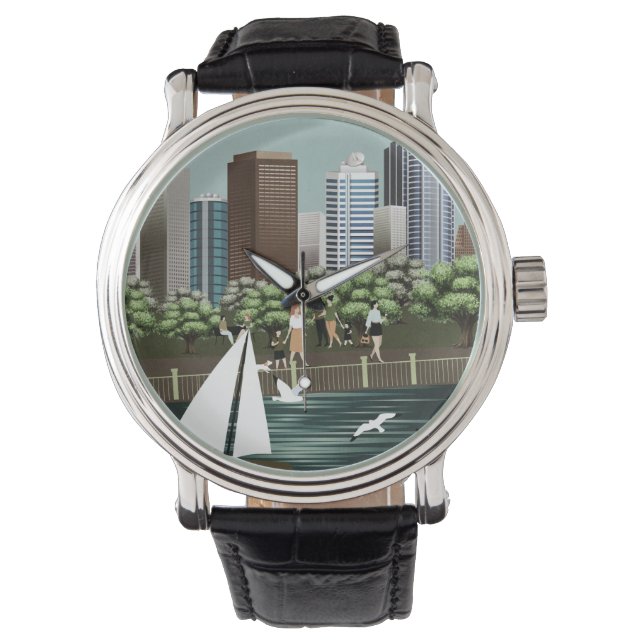 Städtische Landschaft Armbanduhr (Vorderseite)