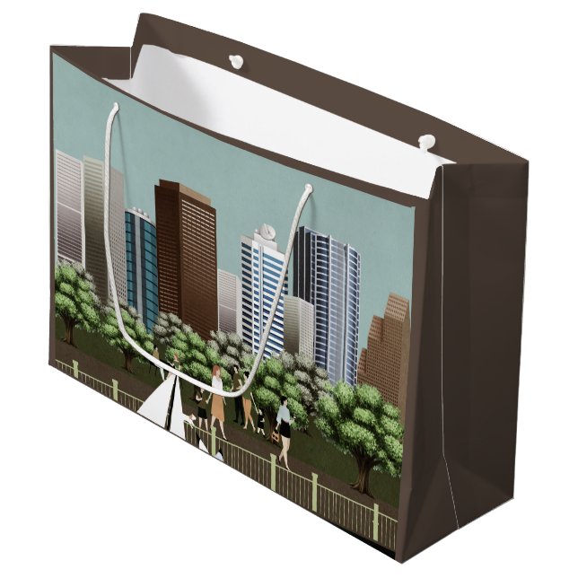 Städtische Landschaft Große Geschenktüte (Vorderseite Schrägansicht)