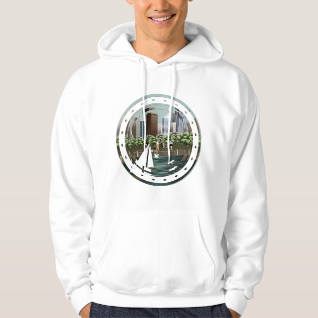 Städtische Landschaft Hoodie (Vorderseite)