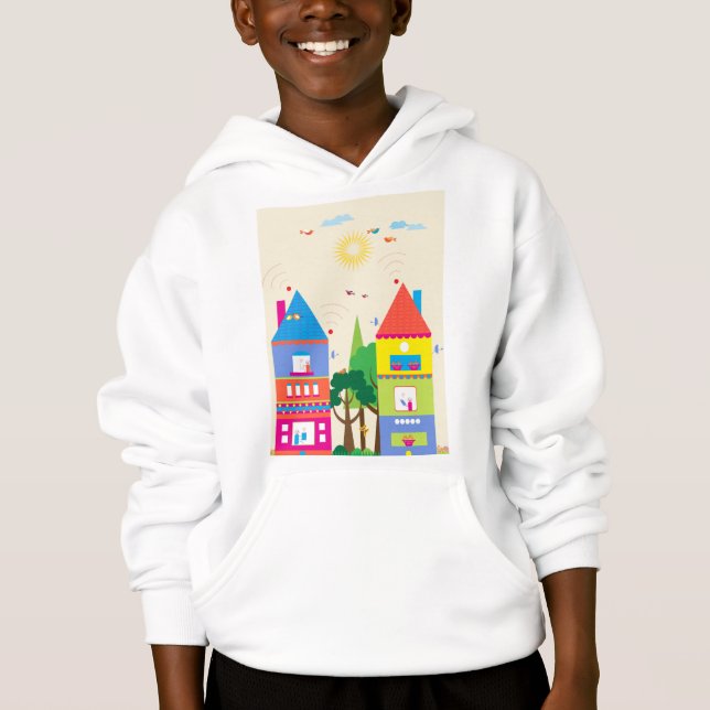 Städtische Landschaft Hoodie (Vorderseite)