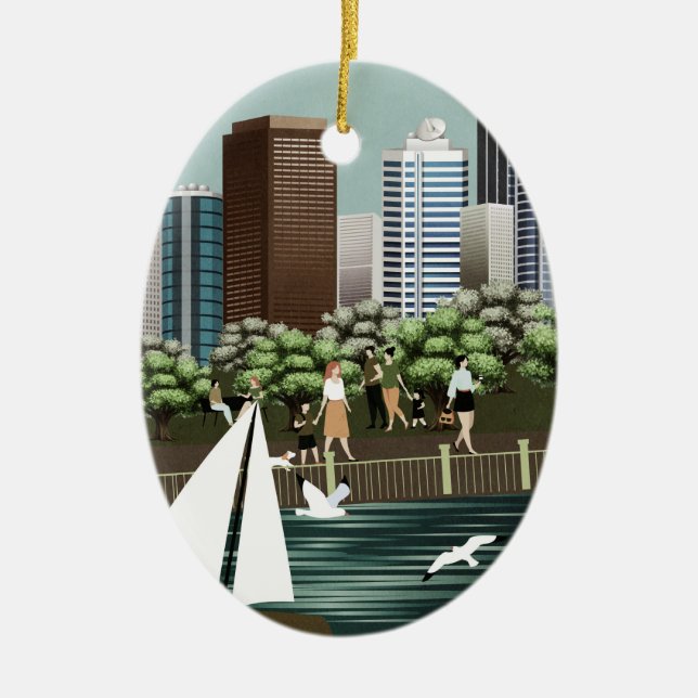 Städtische Landschaft Keramik Ornament (Vorne)