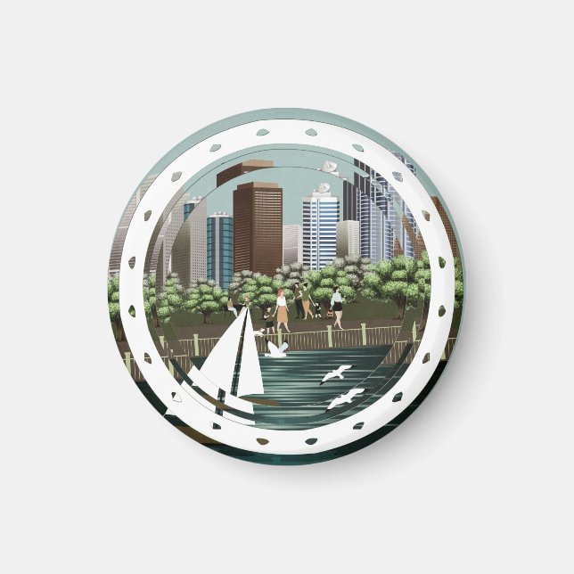 Städtische Landschaft Magnet (Vorne)