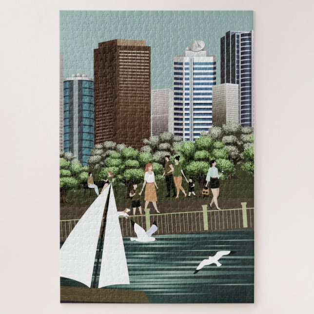 Städtische Landschaft Puzzle (Vertikal)