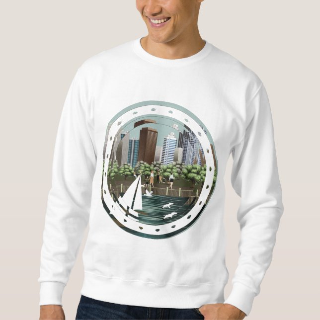 Städtische Landschaft Sweatshirt (Vorderseite)