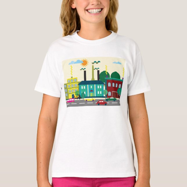 Städtische Landschaft T-Shirt (Vorderseite)
