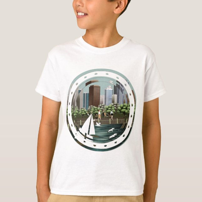 Städtische Landschaft T-Shirt (Vorderseite)