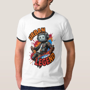 Städtische Legende Bildschirm Kopf Streetwear T-Shirt