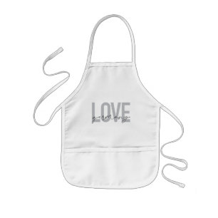 Städtische, moderne, einfache, coole Design-Liebe Kinderschürze