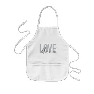 Städtische, moderne, einfache, coole Design Liebe Kinderschürze