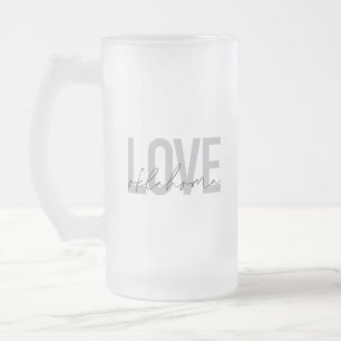 Städtische, moderne, einfache, coole Design Liebe Mattglas Bierglas