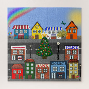 Städtische Nachbarschaft   Tageszeit Puzzle