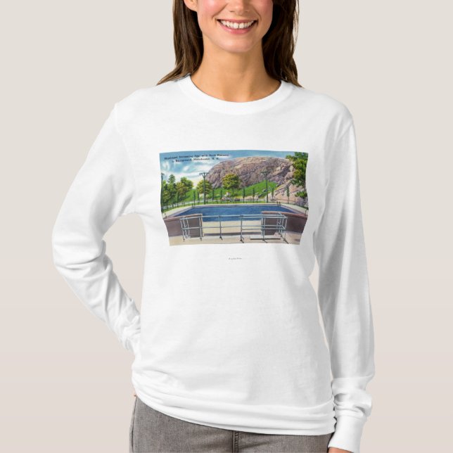 Städtische Pool-Ansicht des Felsens Rimmon T-Shirt (Vorderseite)