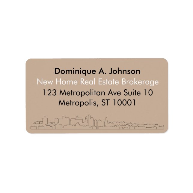 Städtische Real Anwesen Custom Rücksendeadressen-A Adressaufkleber (Vorne)