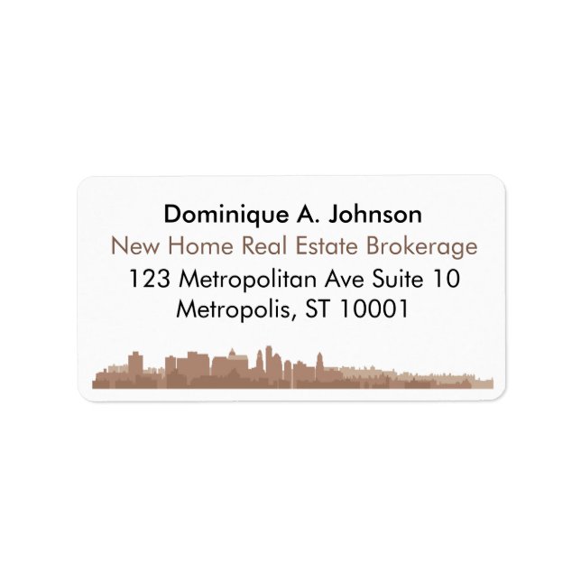 Städtische Real Anwesen Custom Rücksendeadressen-A Adressaufkleber (Vorne)