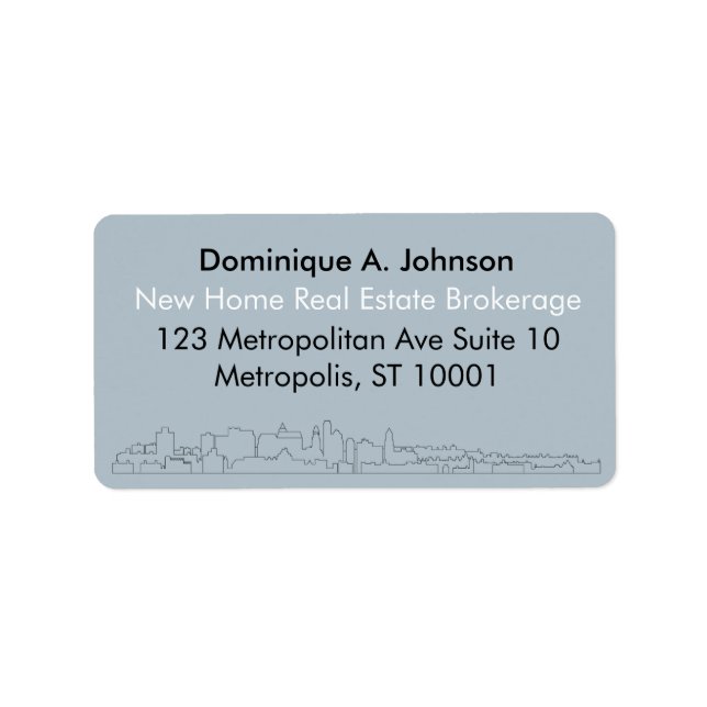 Städtische Real Anwesen Custom Rücksendeadressen-A Adressaufkleber (Vorne)