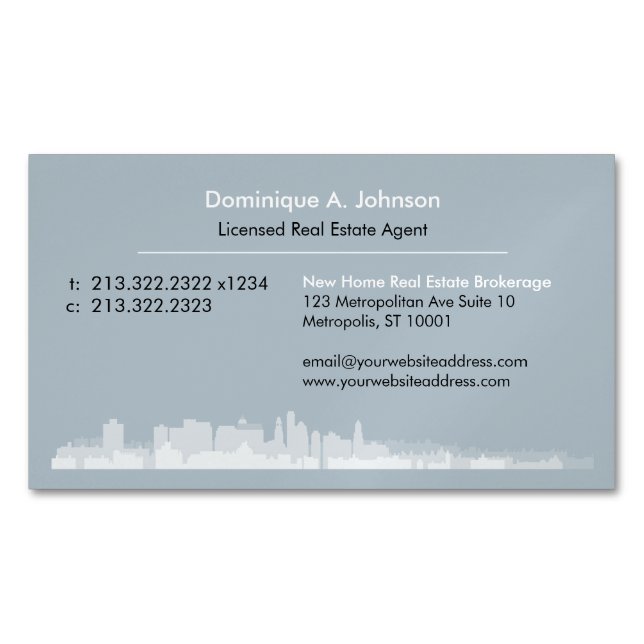 Städtische Real-Anwesen-Magnetkarte Magnetische Visitenkarte (Vorderseite)