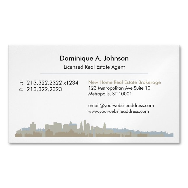 Städtische Real-Anwesen-Magnetkarte Magnetische Visitenkarte (Vorderseite)