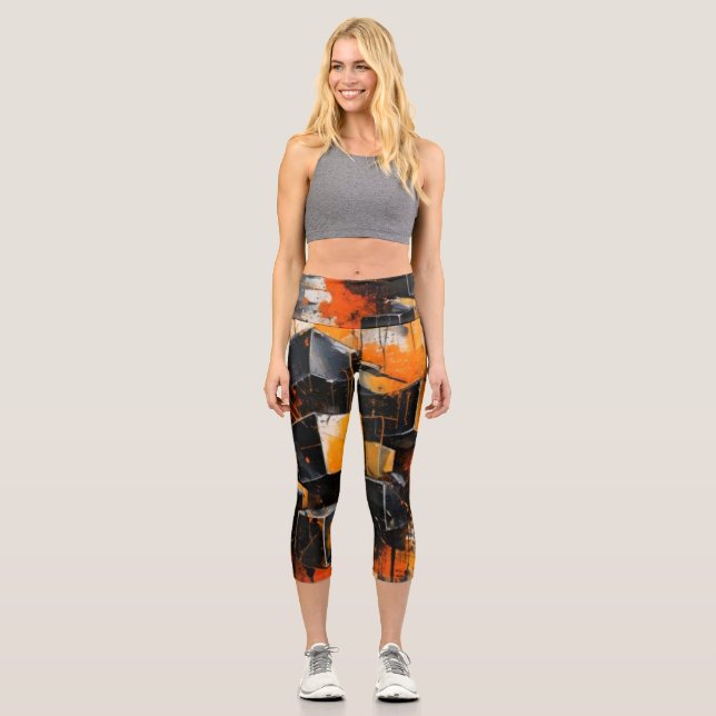 Städtische Rust High-Waisted Capris (Vorderseite)