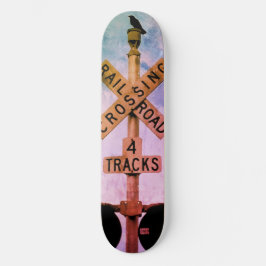 Städtische rustikale Stadtlandschaft Wartet 2 Skat Skateboard