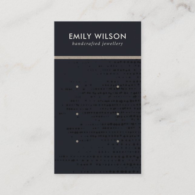 STÄDTISCHE SCHWARZE KRAFT DOTS 3 STUDIERENDE EARRI VISITENKARTE (Vorderseite)