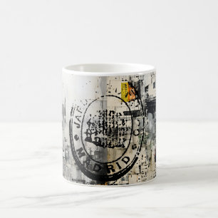 Städtische Stadtbibliotheks-Stempel-Tasse Feiertag Kaffeetasse