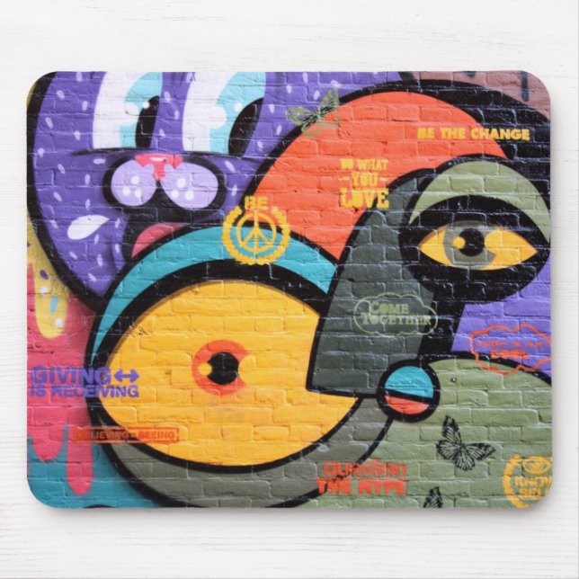 Städtische Straße Kunst-Graffiti Mousepad (Vorne)