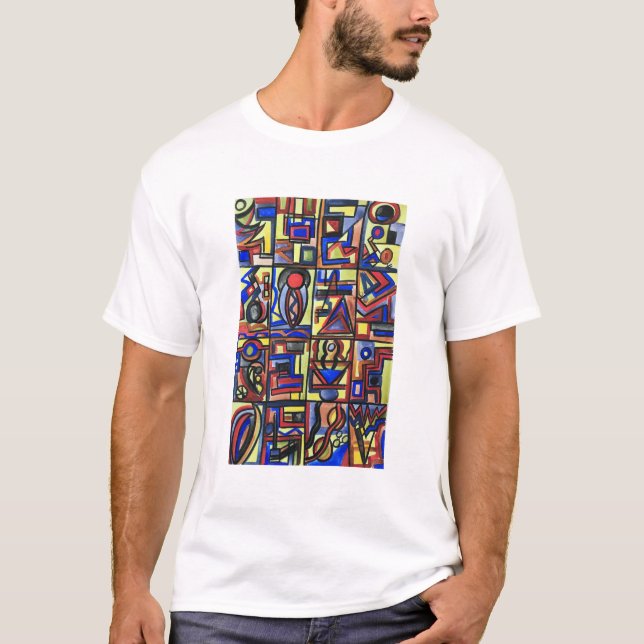 Städtische Straße Zwei-moderne Bauhaus Geometrisch T-Shirt (Vorderseite)
