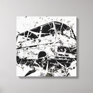 Städtische Straßenkunst Abstracte zerbrochene Vint Leinwanddruck