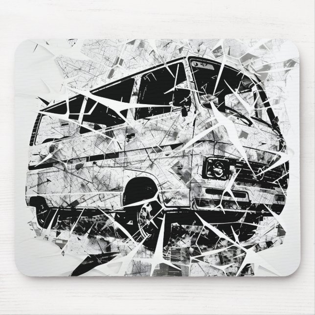 Städtische Straßenkunst Abstracte zerbrochene Vint Mousepad (Vorne)