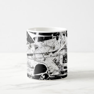 Städtische Straßenkunst Abstrakter zerbrochener Vi Kaffeetasse