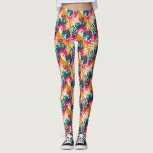 Städtische Street-Art-Abstraktes-Farbfeld-Muster Leggings