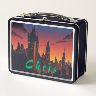 Städtische Twilight Skyline Lunch Box - Futuristis