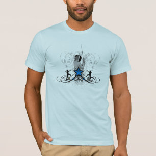 Städtische und angesagte fechtende Illustration T-Shirt