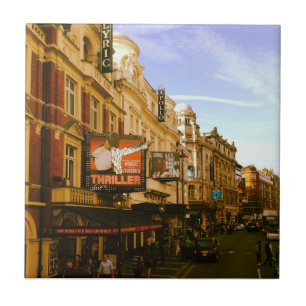 Städtische Vintage-Innenstadt-Silhouette Fliese