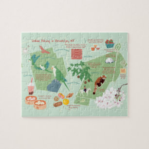 Städtische Wanderkarte von Brooklyn New York Puzzle
