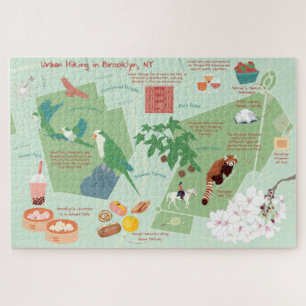 Städtische Wanderkarte von Brooklyn Puzzle