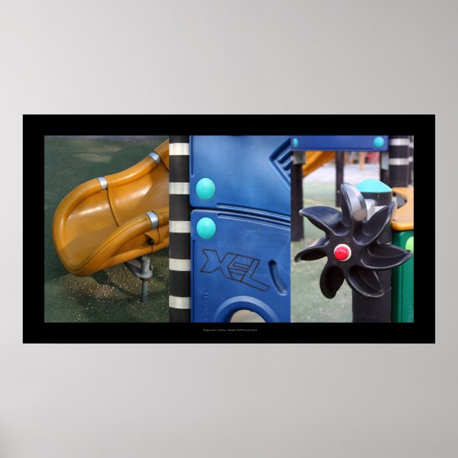 Städtische Zusammensetzung Kinder Spielplatz Poste Poster (Vorne)