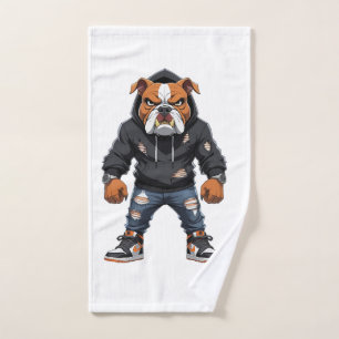 Städtischer Alpha Bulldogge � Street Style Maskott Handtuch