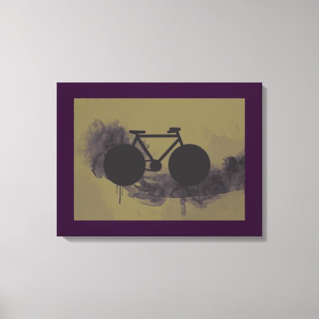 städtischer Artdekor des Kunstfahrrades Leinwanddruck (Vorderseite)